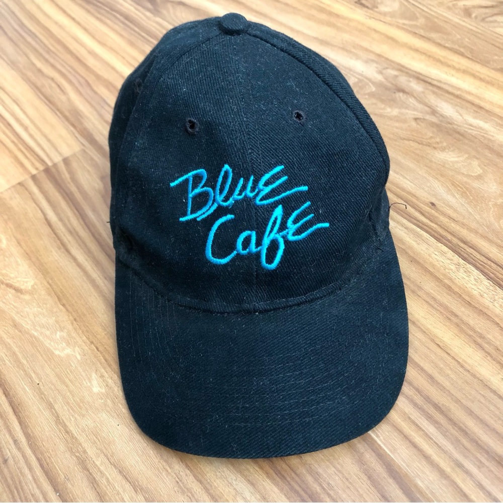 Blue Cafe black ball cap
